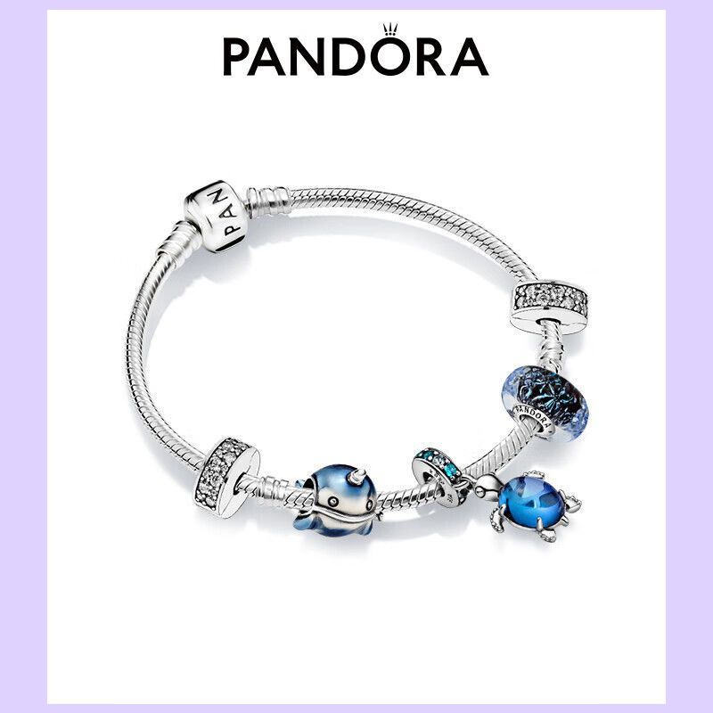 Pandora สร้อยข้อมือเงิน 925 รูปปลาดาว ห...