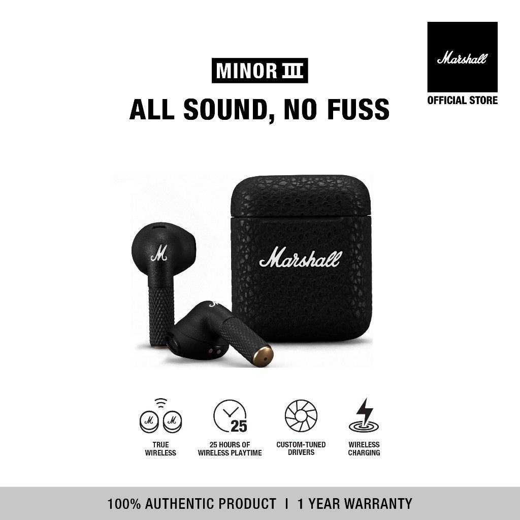 MARSHALL Minor III Black - รับประกัน 1 ...